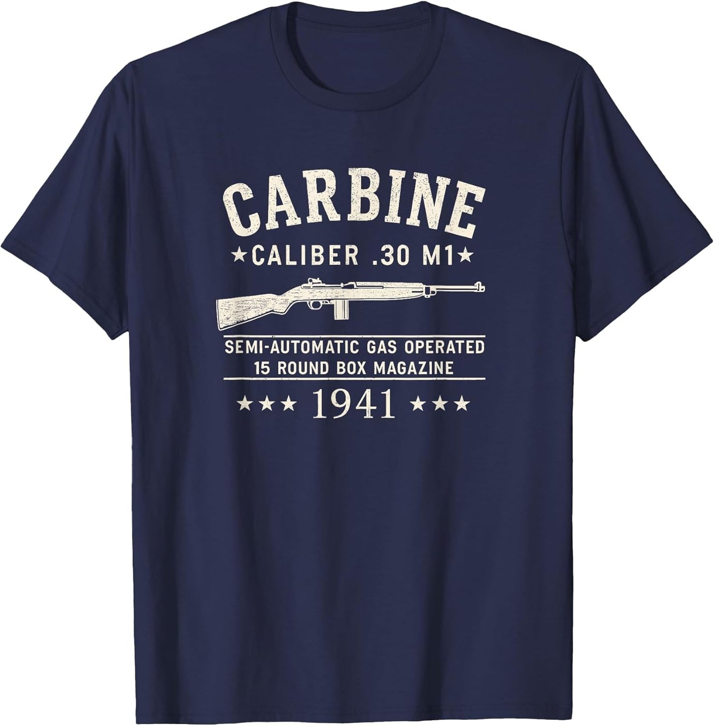 M1 Carbine WWII 1941 Distressed Vintage Graphic
