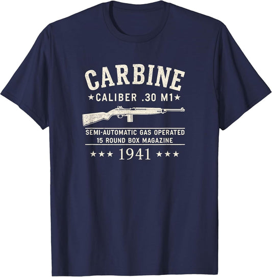M1 Carbine WWII 1941 Distressed Vintage Graphic