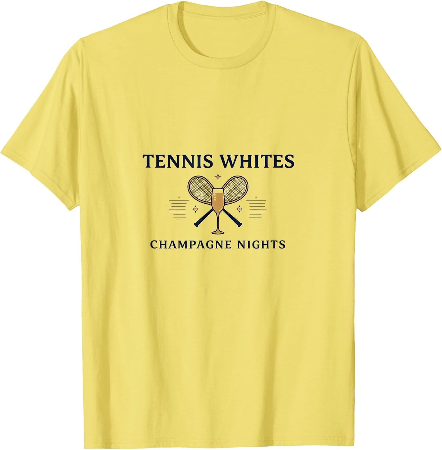Tennis Whites Champagne Nights Preppy Design