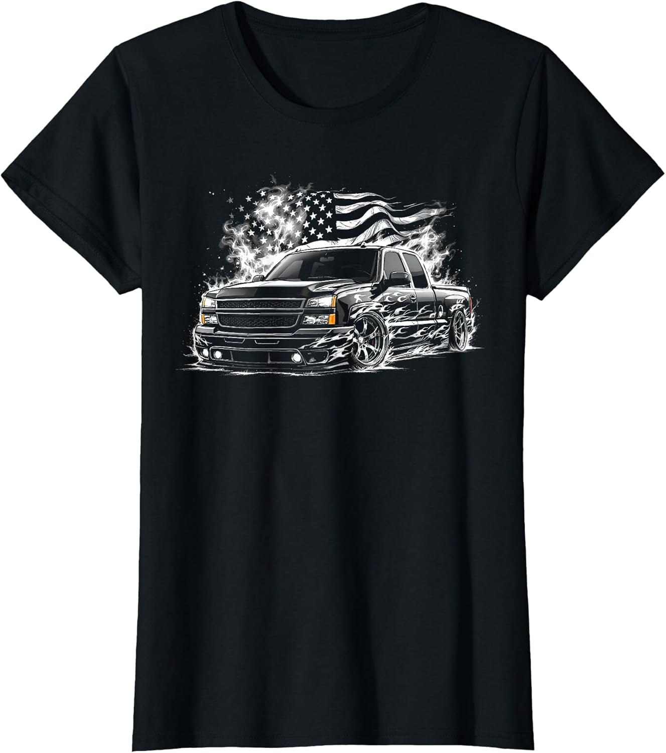 Cateye Silverado Truck 2003-2006 Crew Cab Patriotic Flames