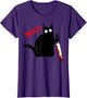 Funny Murderous Black Cat with Knife - Black Cat What?