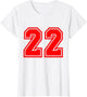 Number #22 Red Varsity Favorite Number