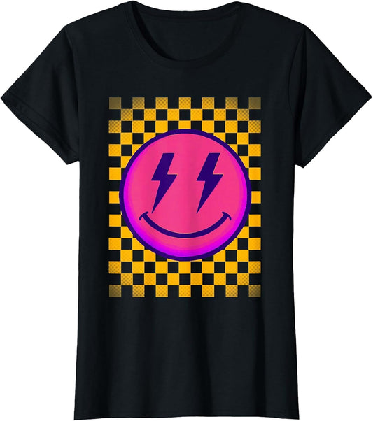 Cute Smile Face Checker Board Happy Vibe