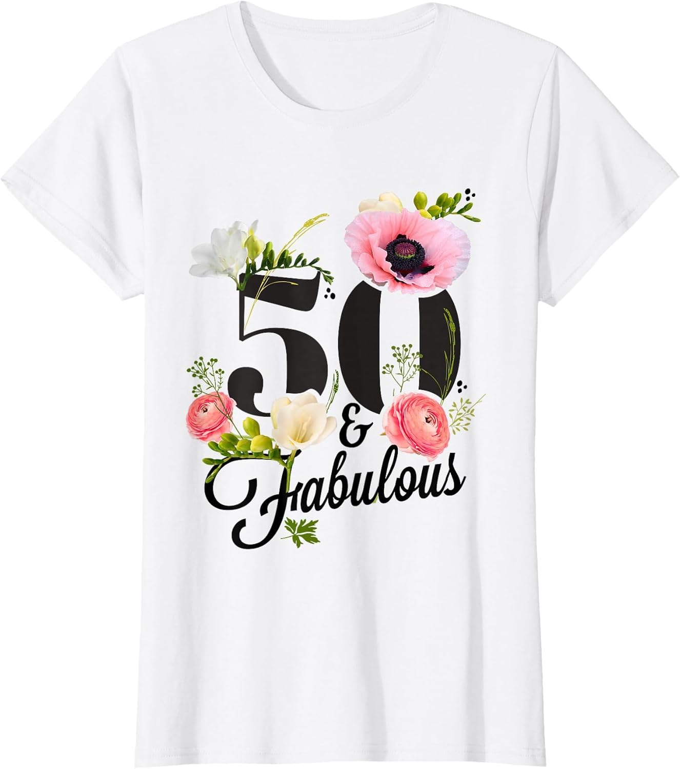50 and Fabulous 50 Year Old Floral 50th Birthday Gardening