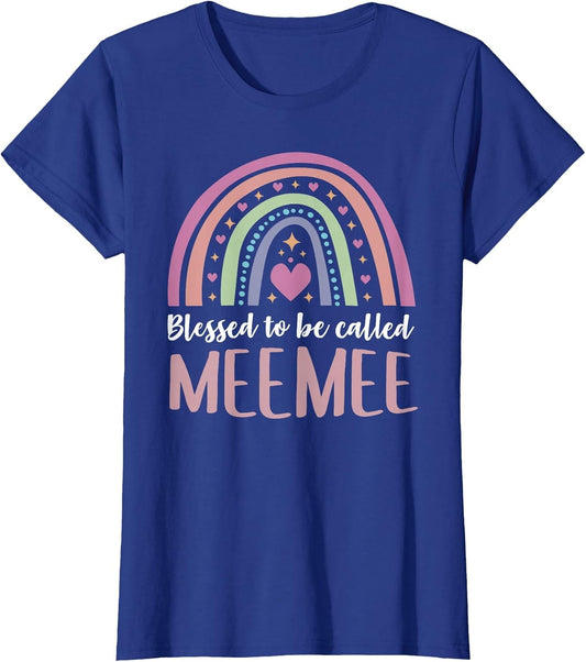 Meemee Shirt Grandma Women Mothers Day Blessed Meemee