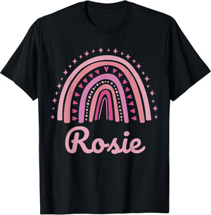 Rosie Name Personalized Funny Women Pink Rainbow Rosie