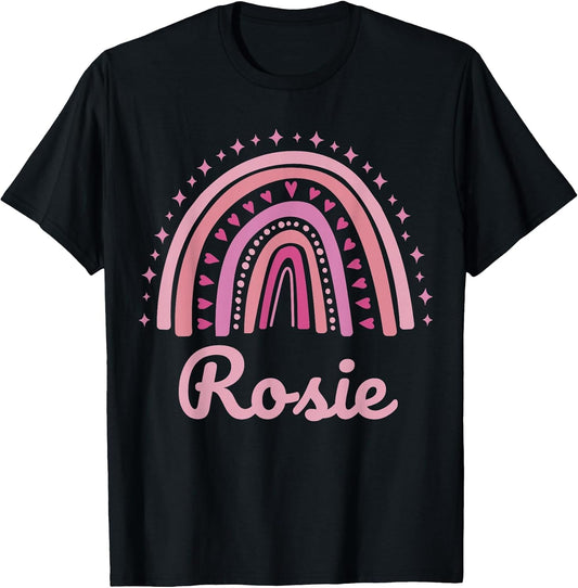 Rosie Name Personalized Funny Women Pink Rainbow Rosie