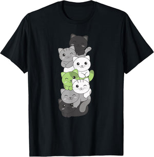 Agender Flag Non Binary Pride LGBTQ Cats Cute Agender cat