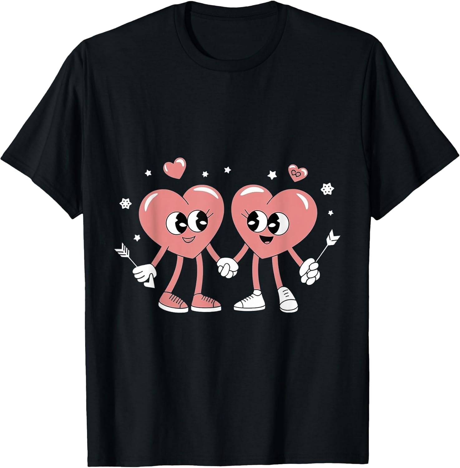 Cute Valentine Hearts Holding Hands Romantic
