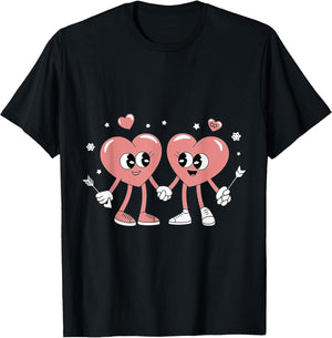 Cute Valentine Hearts Holding Hands Romantic