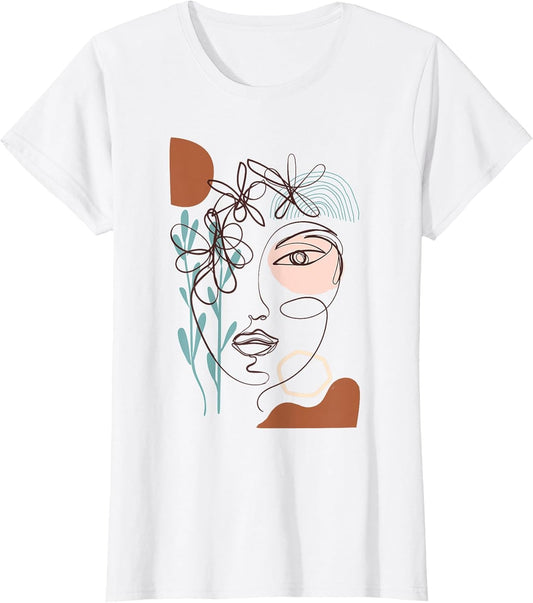 Line Art Face Woman Abstract Minimalistic Aesthetic