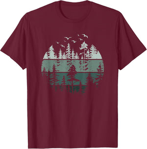 Vintage Forest Trees Wildlife Nature