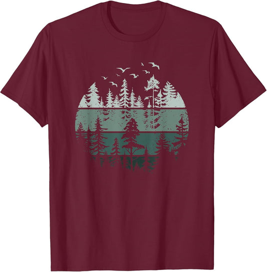 Vintage Forest Trees Wildlife Nature