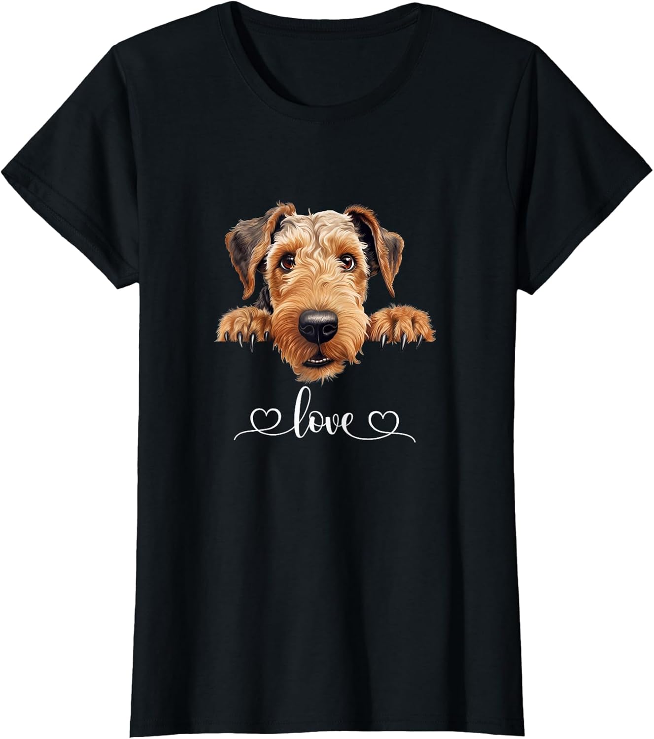 Cute Dog Graphic Love Puppy Airedale Terrier Dog
