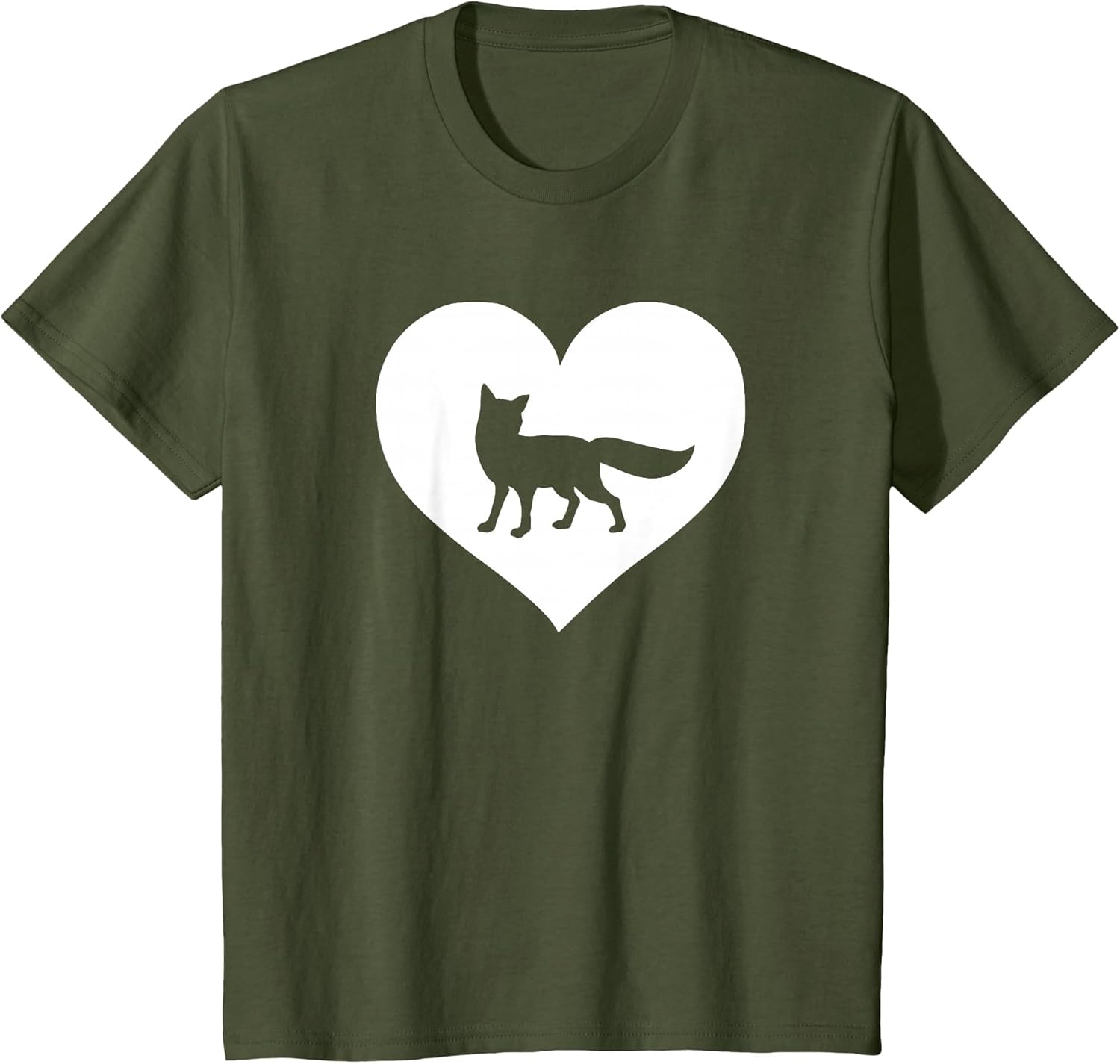 A Cute Purple or Pink Fox , Youth, Olive Green, Medium