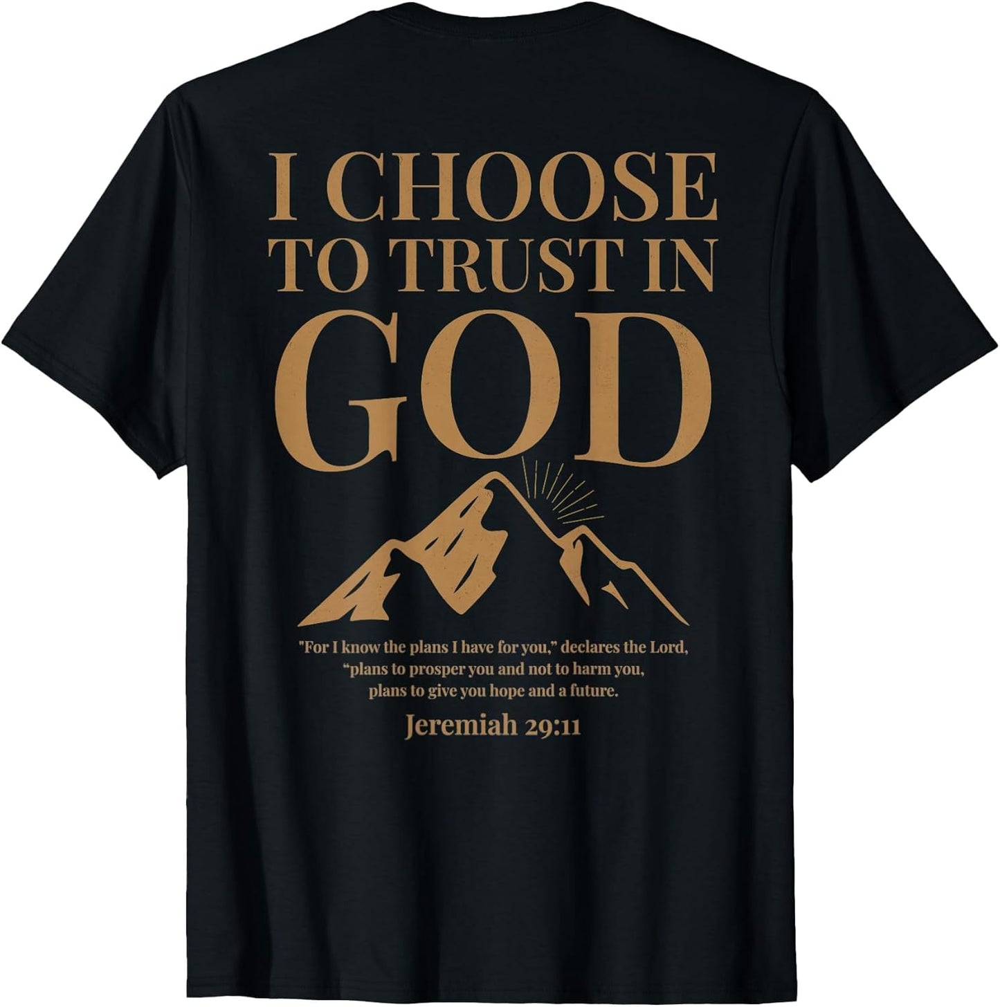 (ON Back) Trust in God Jeremiah 29 11 Christian Bible Verse