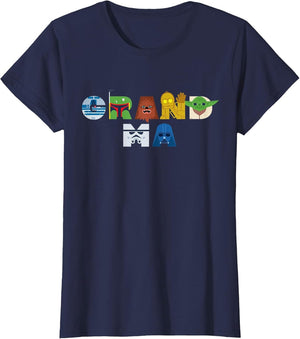Star Wars Grandma Character Letters Family Trip Matching