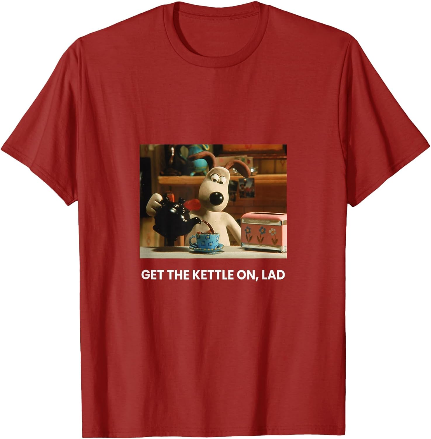 Wallace & Gromit Get The Kettle On Lad Retro Cartoon PAPL778