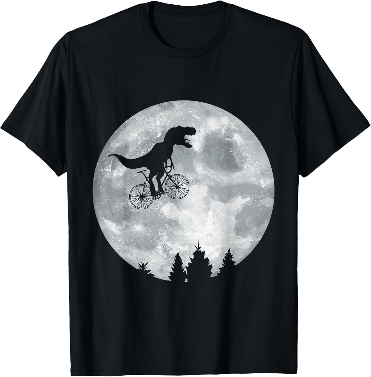 Dino Trex Riding Moon Bike Halloween Lunar Cycling
