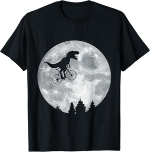 Dino Trex Riding Moon Bike Halloween Lunar Cycling