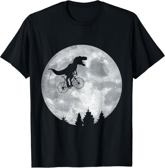 Dino Trex Riding Moon Bike Halloween Lunar Cycling