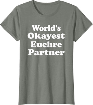 World's Okayest Euchre Partner Cards Funny Sarcastic