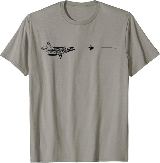 Graphic Fly Fishing Hook Line - Fish Cobia
