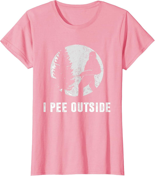 I Pee Outside Adult Humor Funny Sasquatch Bigfoot Camping