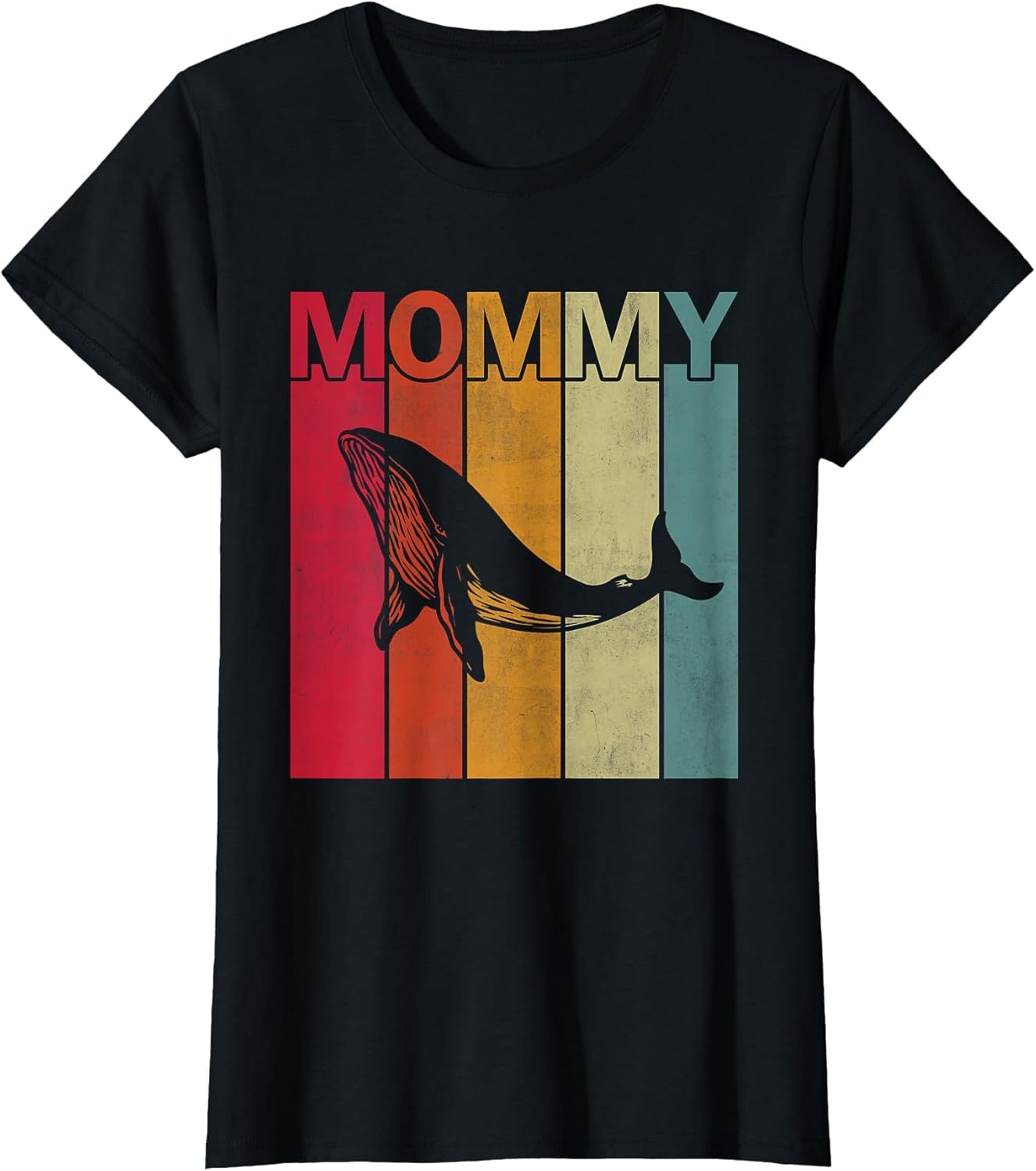 Distressed Whale Graphic Retro Mother's Day Mommy
