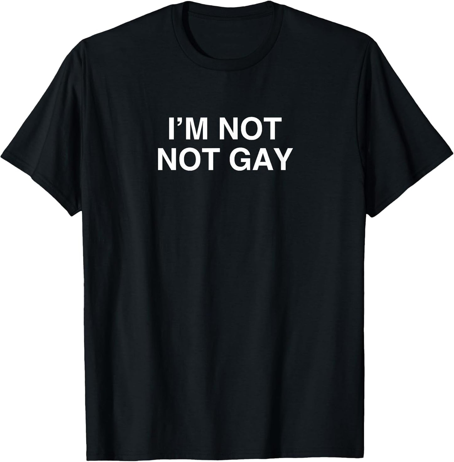 I'm Not Not Gay Funny Gay Pride Novelty Meme LGBTQ Gag Joke