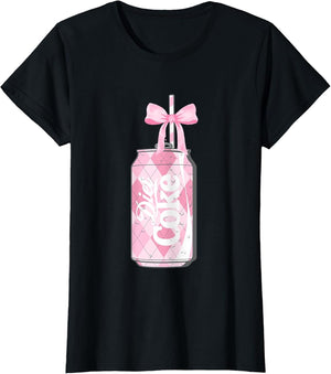 Coca-Cola Pink Diet Coke With Straw & Bow Vintage