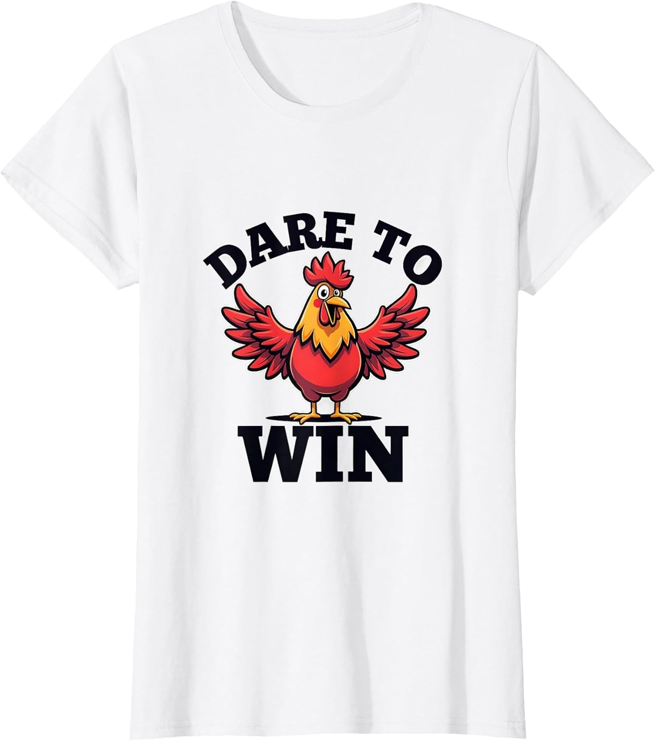 Dare to Win Chicken Game Bold Graphic Design