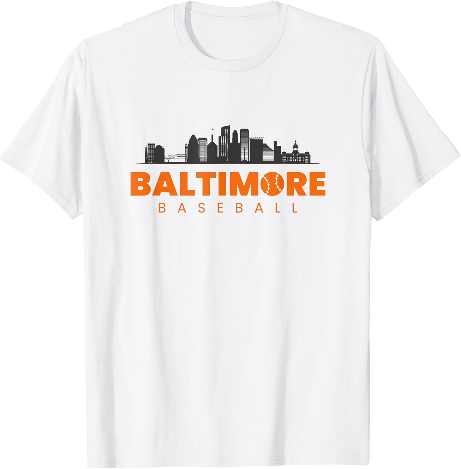 Baltimore Baseball Minimalist City Skyline Baseball Lover