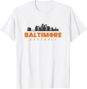 Baltimore Baseball Minimalist City Skyline Baseball Lover