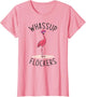 Whassup Flockers? Funny Vintage Pink Flamingo Sunglasses