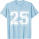 Number 25 Varsity Sports Team Jersey 25th Birthday 25 Years