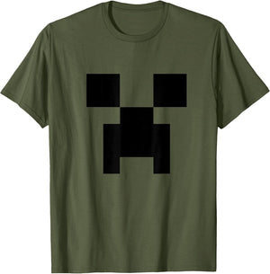 Minecraft Minimalist Big Creeper Face Pixel