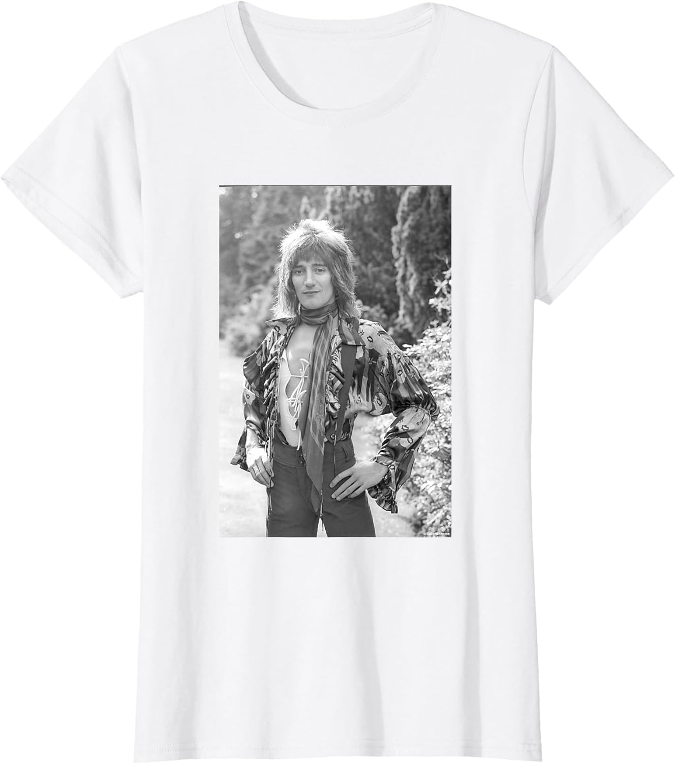 Rod Stewart Singer of Faces Garden Portrait by Allan Ballard