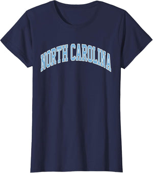 Retro North Carolina Blue Souvenir Simple North Carolina