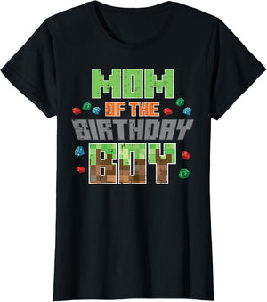 Mom of Birthday Boy Pixel Gaming Bday Party Women