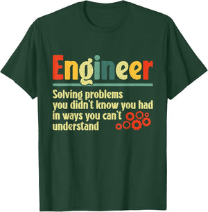 Funny Engineer Design Men Women Engineer Solving Problems