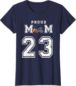 Custom Proud Football Mom Number 23 Personalized