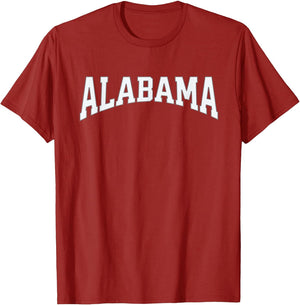 Vintage Alabama Arched Print Sports Fan Retro