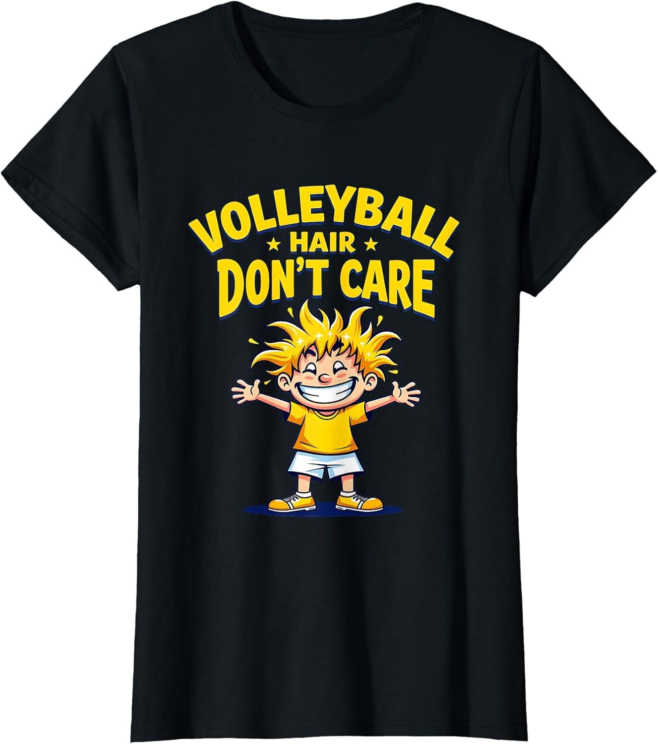 Volleyball Hair Don't Care Funny Volleyball Design