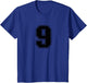 Number #9 Black Sports Fan Jersey Number