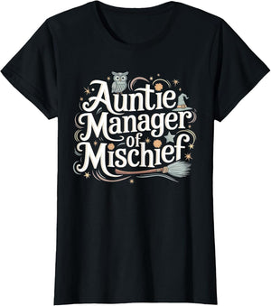 Funny Auntie Manager of Mischief Family Matching Best Aunt
