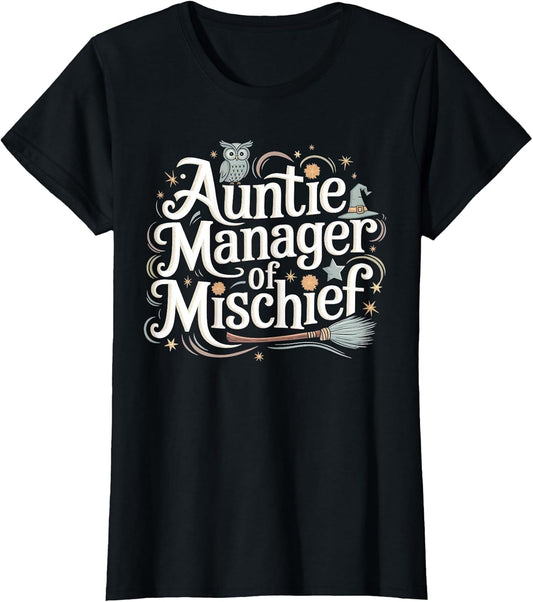 Funny Auntie Manager of Mischief Family Matching Best Aunt