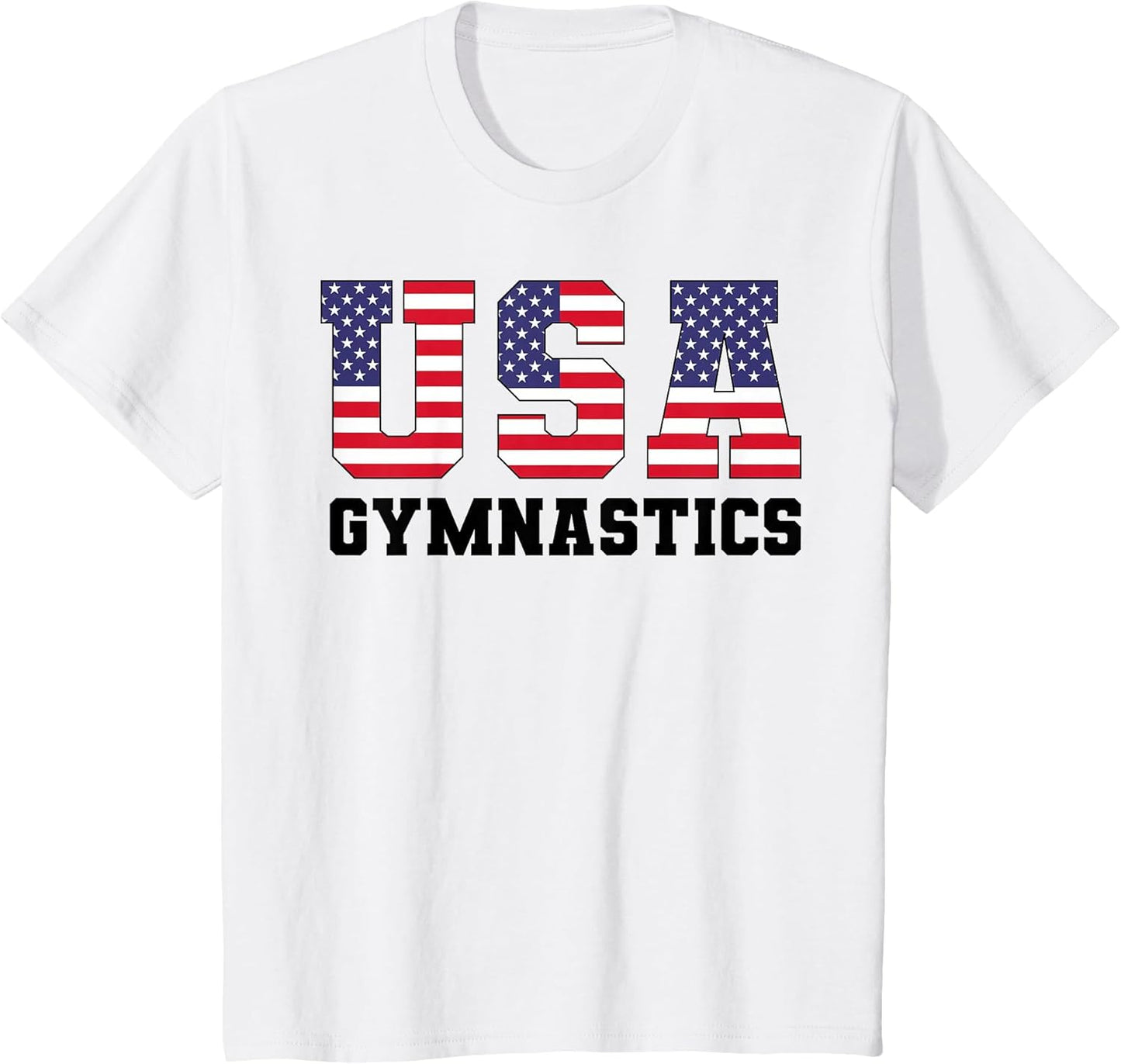 Gymnast Gymnastics USA American Flag 4th of July Girls Boys