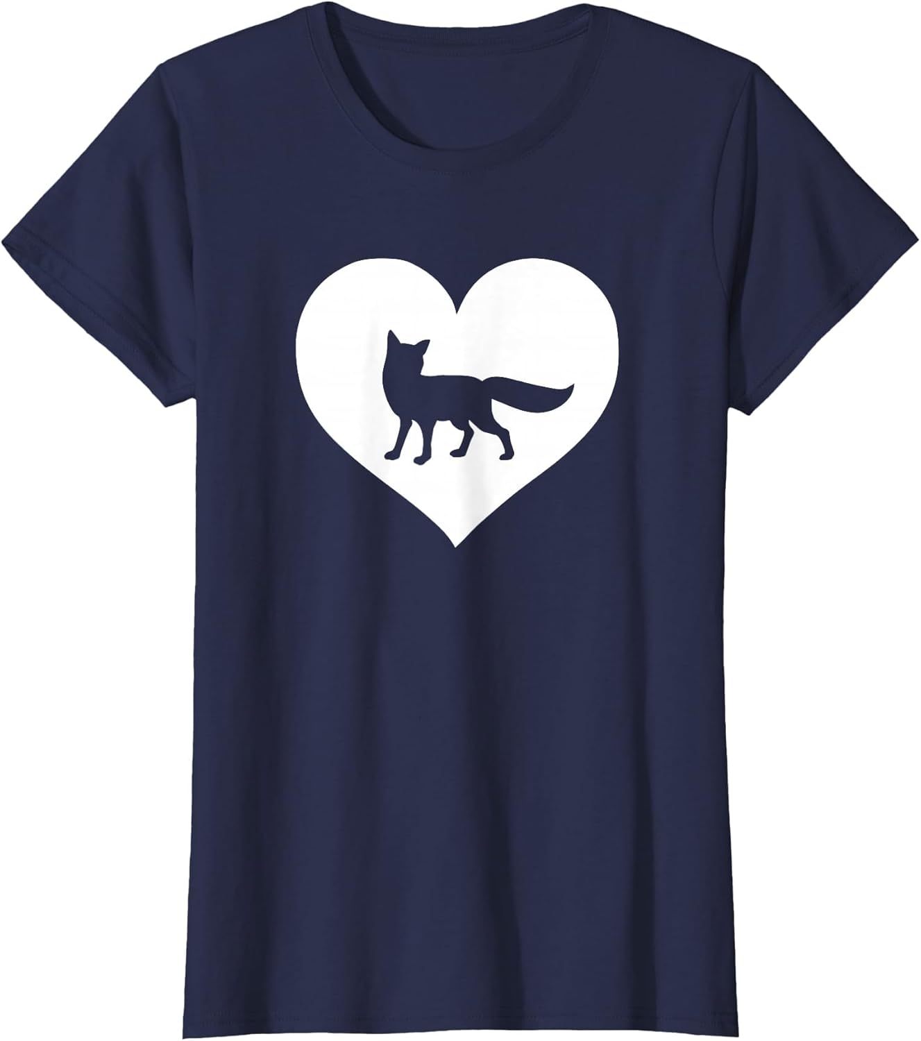A Cute Purple or Pink Fox , Women, Navy Blue, Small
