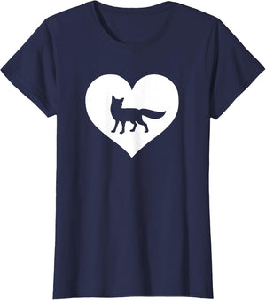 A Cute Purple or Pink Fox , Women, Navy Blue, Medium